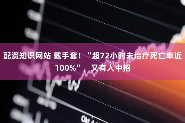 配资知识网站 戴手套！“超72小时未治疗死亡率近100%”，又有人中招